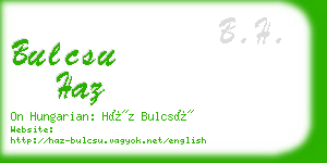 bulcsu haz business card